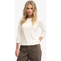 Superdry & Co Pure Cotton Pointelle Top White