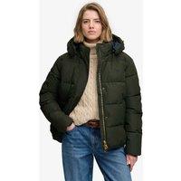 Superdry & Co Water Resistant Hooded Relaxed Puffer Jacket Green
