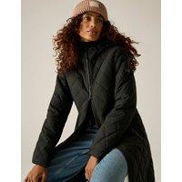 Regatta Fionne Water Repellent Quilted Hooded Jacket Black