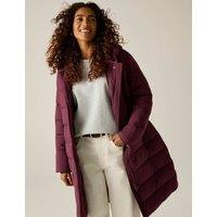 Regatta Nehiala Hooded Padded Longline Jacket Purple