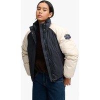Superdry & Co Cotton Rich Water Resistant Padded Jacket Navy Mix