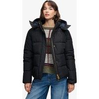 Superdry & Co Water Resistant Hooded Relaxed Puffer Jacket Black