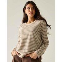 Regatta Federica Jersey Striped Top Beige