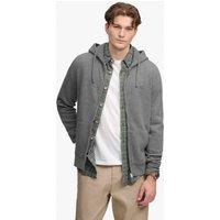 Superdry & Co Cotton Rich Zip Up Hoodie Dark Grey