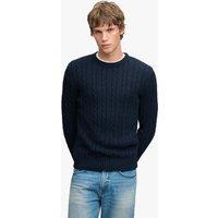 Superdry & Co Pure Cotton Cable Crew Neck Jumper Navy