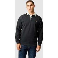 Rodd & Gunn Otago Cotton Rich Rugby Collar Sweatshirt Black