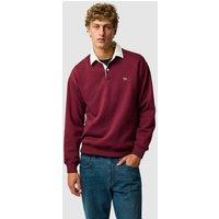 Rodd & Gunn Otago Cotton Rich Rugby Collar Sweatshirt Dark Red
