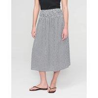 Finery London Pure Cotton Gingham Midi Skirt Black Mix
