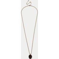 Per Una Natural Stone Faceted Pendant Brown