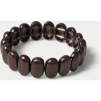 M&S Mini Pebble Stretch Bracelet Brown
