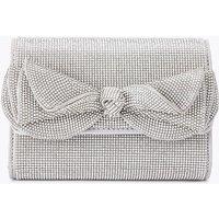 Kurt Geiger Embellished Chain Strap Clutch Bag Silver