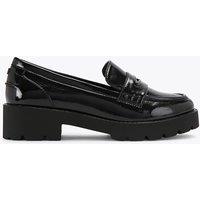 Kurt Geiger Patent Block Heel Loafers Black