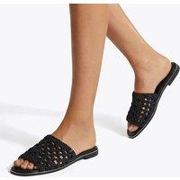 Kurt Geiger Rhoda Woven Flat Mules Black