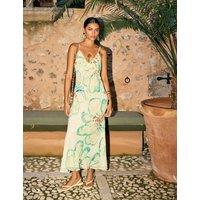 River Island Floral V-Neck Maxi Slip Dress Green Mix
