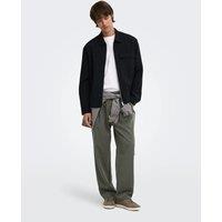 ONLY & SONS Loose Fit Elasticated Waist Drawstring Trousers Brown