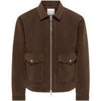 ONLY & SONS Faux Suede Utility Jacket Brown