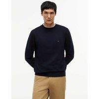 Tommy Hilfiger Cotton Rich Crew Neck Sweatshirt Navy
