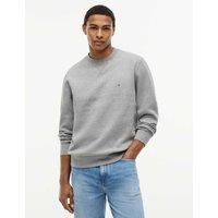 Tommy Hilfiger Cotton Rich Crew Neck Sweatshirt Grey