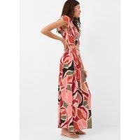 ACCESSORIZE Abstract Print Shirred Maxi Skirt Multi