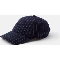 ACCESSORIZE Striped Baseball Cap With Wool Navy