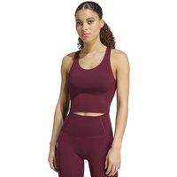adidas All Me Medium Support Tank Sports Bra Burgundy
