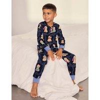 Chelsea Peers Family Christmas Dog Print Pyjama Set (6-16 Yrs) Navy Mix