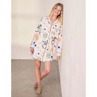 Chelsea Peers Cotton Rich Dragon Print Nightshirt Light Cream