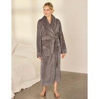 Chelsea Peers Fleece Tie Maxi Dressing Gown Brown