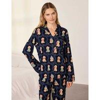 Chelsea Peers Family Christmas Dog Print Pyjama Set Navy Mix