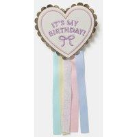M&S M and S Birthday Heart Badge Multi