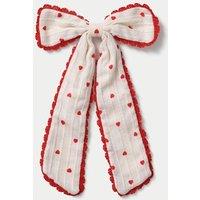 M&S Red and White Heart Bow White Mix