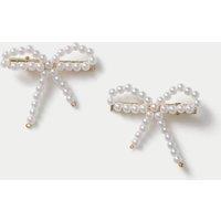 M&S Pearl Mini Bows White