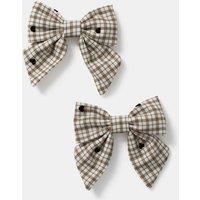 M&S Heart Check Bow Clips Multi