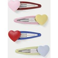 M&S Heart Motif Hair Snaps Multi