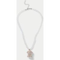 M&S Dog Stretch Necklace White