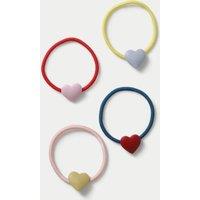 M&S Heart Motif Hair Ponios Multi
