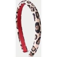 M&S Leopard Print Slim Aliceband Brown