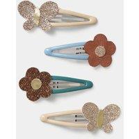 M&S Butterfly And Flower Motif Hair Clips Multi