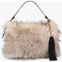 Carvela Faux Fur Hobo Bag Beige
