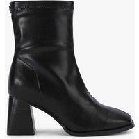 Kurt Geiger Faux Leather Block Heel Ankle Boots Black
