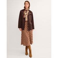 Monsoon Suedette Lightweight Jacket Dark Brown