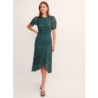 Monsoon Scoop Neck Maxi Tea Dress Dark Green