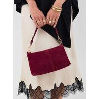 ACCESSORIZE Leather Cross Body Bag Burgundy