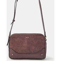 ACCESSORIZE Faux Suede Cross Body Bag Chocolate