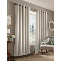 Laura Ashley Stephanie Eyelet Blackout Curtains Cream