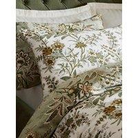 Laura Ashley 2 Pack Pure Cotton Sateen Marlbrook Pillowcases Sage Mix
