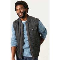 FatFace Cotton Rich Quilted Gilet Charcoal
