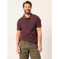FatFace Pure Cotton Pique Polo Shirt Purple