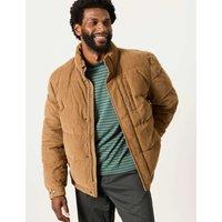 FatFace Pure Cotton Cord Puffer Jacket Stone