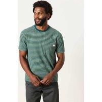 FatFace Pure Cotton Striped T-Shirt Green Mix
